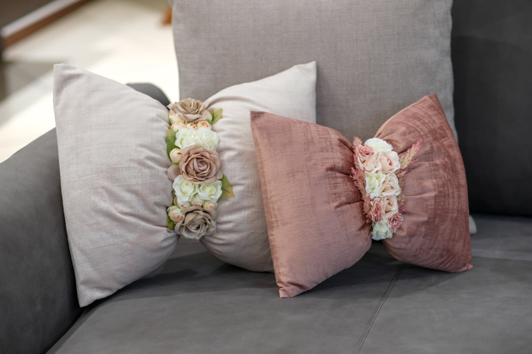 Cuscino Velluto e Fiori