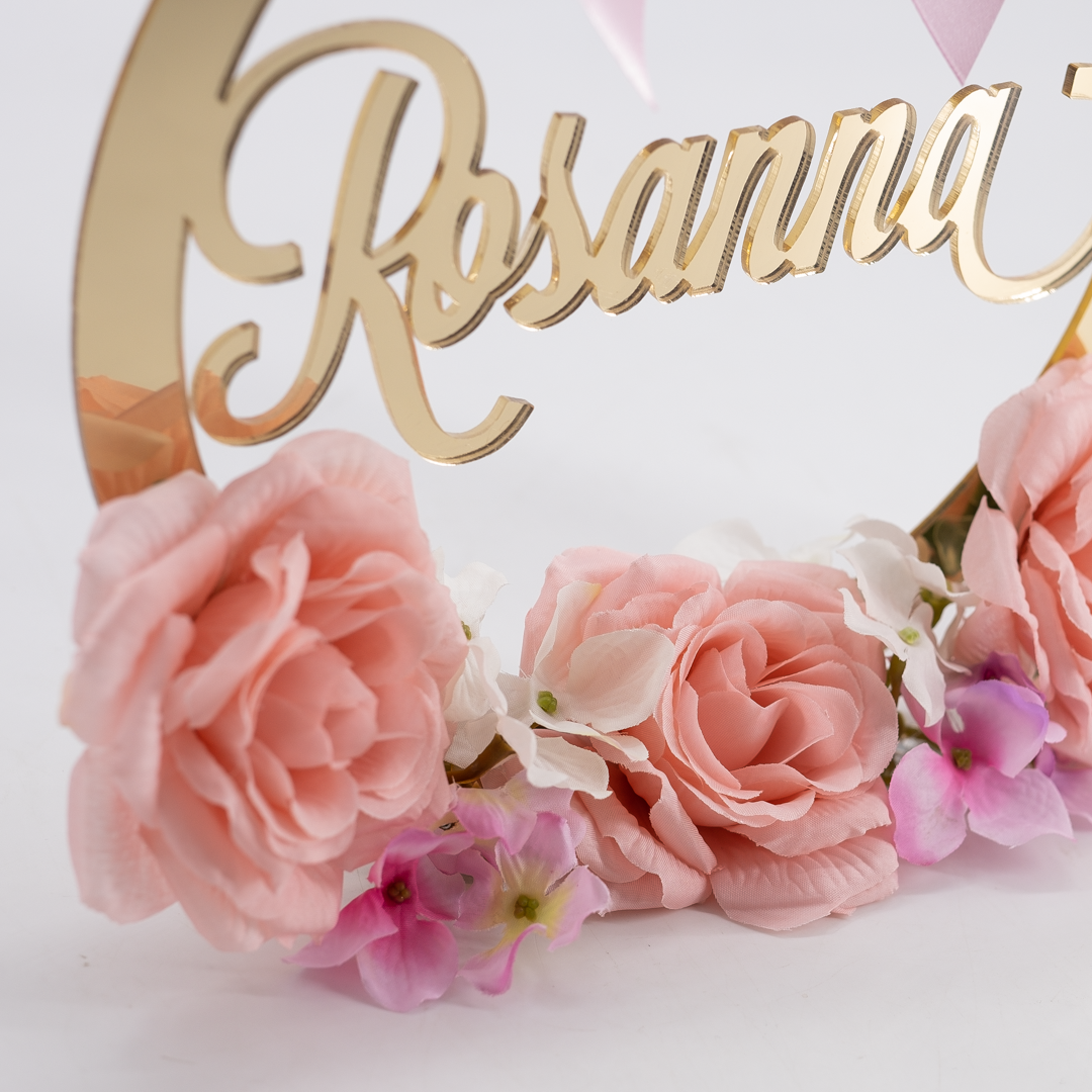 Decorazione in plexiglass oro