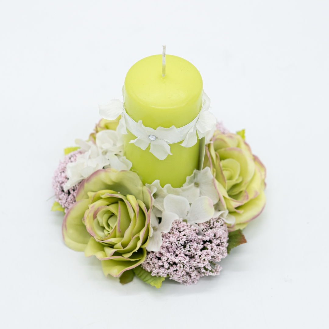 Candela verde idea bomboniera promessa