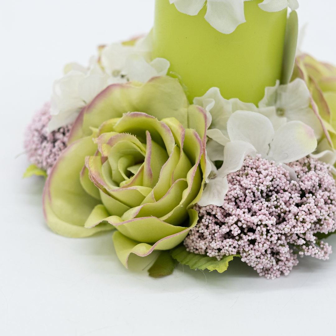 Candela verde idea bomboniera promessa