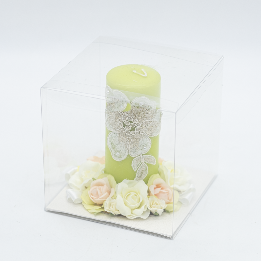 Candela verde con pizzo