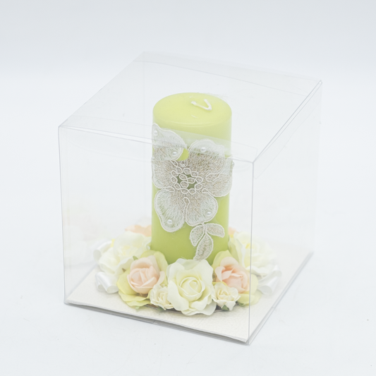 Candela verde con pizzo