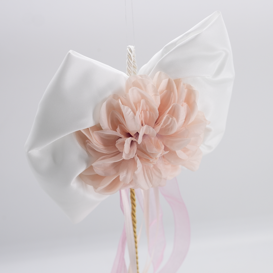 Fiocco Con decori Floreali Rosa