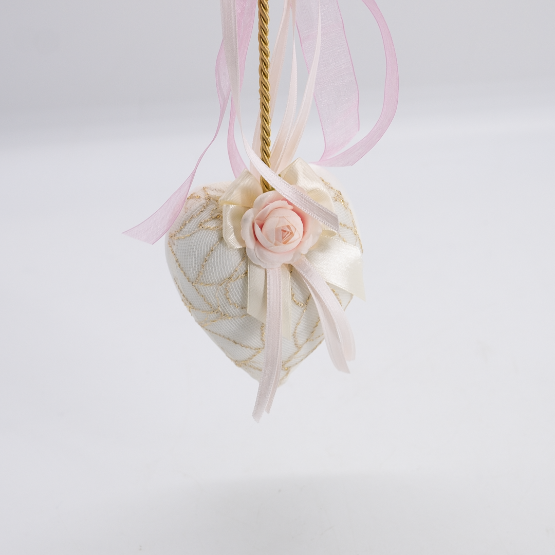 Fiocco Con decori Floreali Rosa