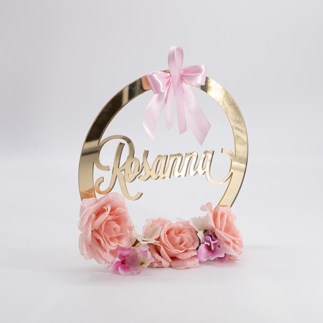 Decorazione in plexiglass oro