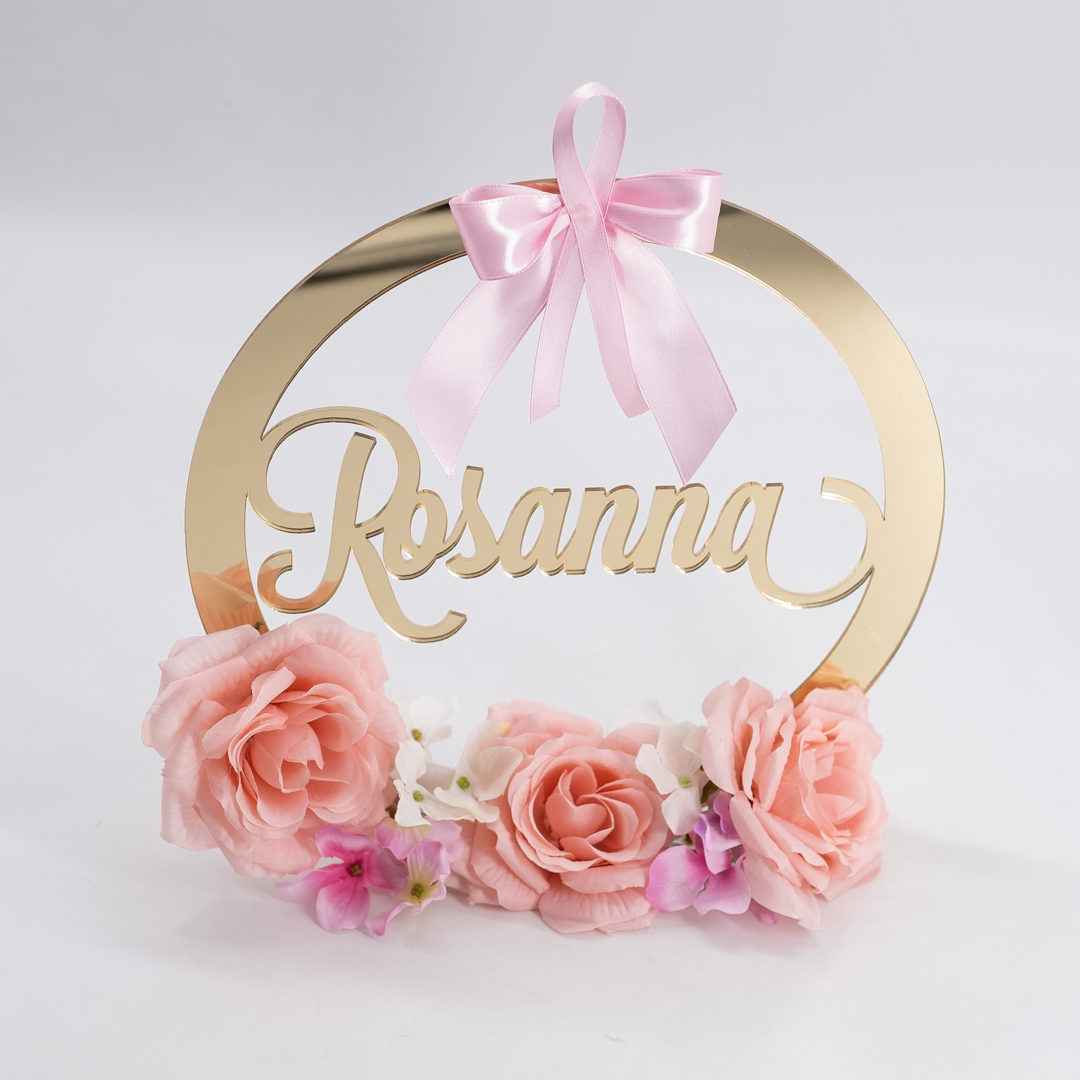 Decorazione in plexiglass oro