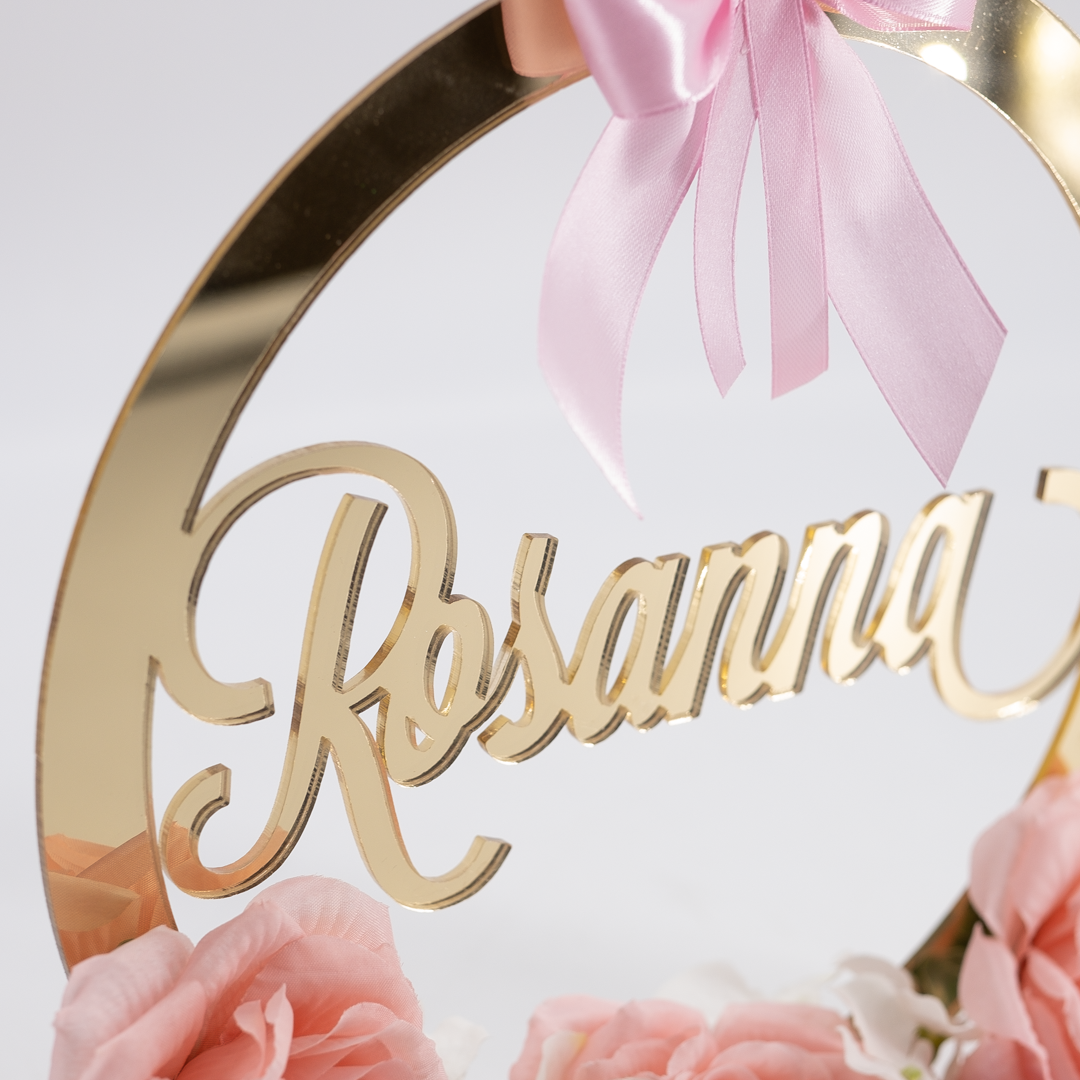 Decorazione in plexiglass oro